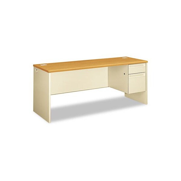 Hon HON, 38000 SERIES RIGHT PEDESTAL CREDENZA, 72W X 24D X 29.5H, HARVEST/PUTTY 38856RCL - main